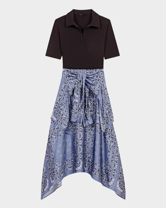 Raprinana Mixed-Media Dress